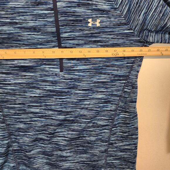 Under Armour Performance Pullover Size L Space Dye Blue 1/2 Zip Lightweight Gorp - Picture 8 of 11